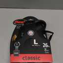 FLEXI New Classic Tape Retractable Dog Leash for Large Dogs Upto 110 lbs. 26 ft., Black | Tangle Free Pet Walking Leash with One-Handed Brake, Pause, Lock|German Quality Product, Size: Large - 26 Feet (Tape)