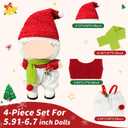 Doll Clothes 17cm/15cm Outfit Set Party Clothes High-End Fashion Outfits Suitable Accessories Christmas Cloak Halloween Premium Clothing 5.91-6.7 inch (No Doll) (LBB-258) (Cute Christmas Hat)
