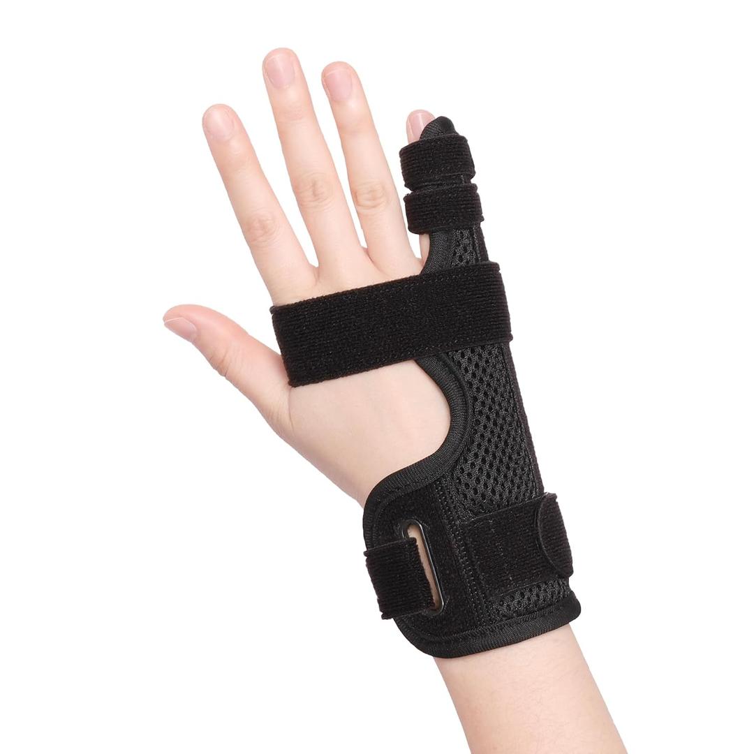 Pinky Finger Splint, Finger Splint for Pinky, Broken Finger, Trigger Finger, Metacarpal Splint Hand Brace, Little Finger Brace for Tendonnitis, Pain Relief, Fits for Left & Right Hand(L)