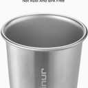 VINUR 20 oz Stainless Steel Cups 8 Pack Pint Tumbler Stackable Metal Drinking Glasses for Travel, Camping, Outdoors