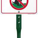 SmartSign 'Smile You're On Camera' Yard Sign with No Dog Poop Symbol - 7" x 10" Sign with Sturdy Stake, 40 mil Aluminum Sign, 21-inch Tall Sign/Stake Kit, Green/Black/White, USA-Made