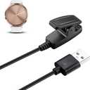 Kissmart Charger for Garmin Vivomove HR, Replacement USB Charging Cable Clip Cord for Vivomove HR Smart Watch (Black)