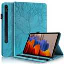 TIPOYOROO Case for Samsung Galaxy Tab S8 Ultra Case 2022 14.6 Inch(SM-X900/X906) PU Leather Cover with Card Holder Multi-Angle for Galaxy Tab S8 Ultra 14.6'' - Turquoise