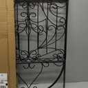 Garden Trellis for Climbing Plants 70.8" H x 25.6" W Metal Wrought Iron Outdoor Wall Panel for Vines Flowers Elegant Accent Decorative Garden Structure