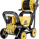 Ocbweizn Electric Pressure Washer with Hose Reel, 2500 Max Psi for Cars/Walls/Roads/Lawns