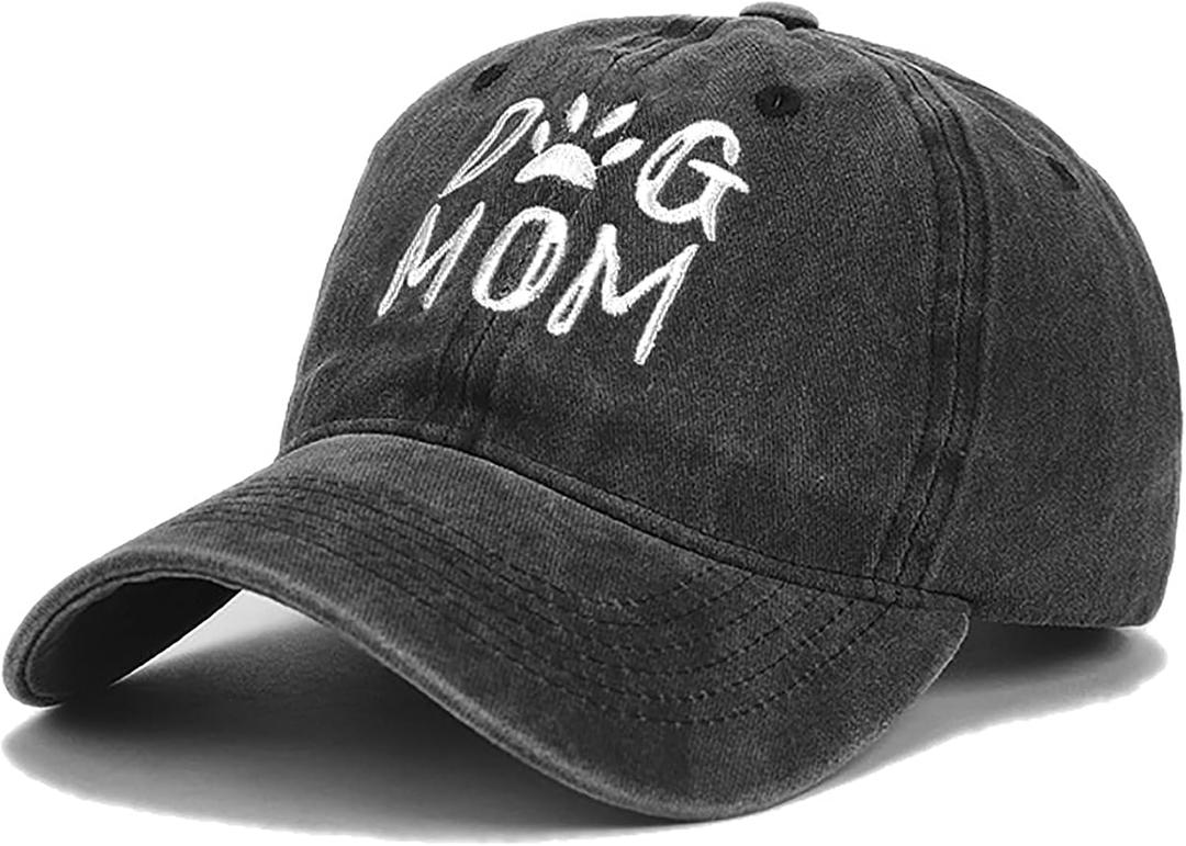 Baseball Cap for Women Men Adjustable Vintage Washed Cotton Distressed Baseball Snapback Caps (Black)