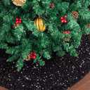 Mr. Pen- Christmas Tree Skirt, 36 inch, Black Sequin Christmas Tree Skirt Black Tree Skirt for Christmas