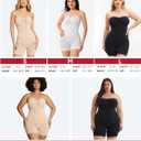 Nebility Strapless Shapewear for Women Tummy Control Shapewear Bodysuits Full Body Shaper with Adjustable Bow & Halter Neck, Large