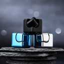 Wettarn 4 Pcs Spinners Fidget Cube Toys for Adults Small Desk Toys Gift Sensory Focus Metal Cube Spinners Desktop Anxiety Stress Relieve Autism ADHD Relaxing Christmas