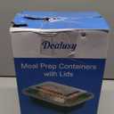 Dealusy 50 Pack (100-Piece) 24 oz Meal Prep Containers Reusable with Lids, Sturdy Leakproof & Food Safe, Microwave, Freezer, Dishwasher Safe Prep Containers, To Go Take Out Plastic Food Storage