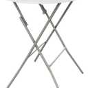 32in Cocktail Table, no Assembly Required, High Top Bistro Round Plastic Folding Table, Foldable Portable Bar Height Tables, Indoor Outdoor for Party Banquet Wedding Picnic Dining Camping, White