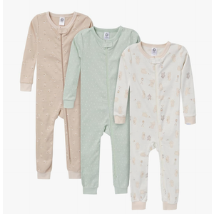 Gerber Unisex-Baby 3-Pack Snug Fit Footless One-Piece Cotton Pajamas,Size  3-6 Month