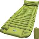 RusChic Sleeping Pad, Ultralight Inflatable Sleeping Pad for Camping with Pillow Built-in Foot Pump, Extra Thick Compact Camping Sleeping Mat for Hiking, Backpacking, Tent Use