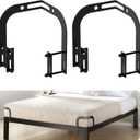 Mattress Slide Stopper, YUOROS Corner Mattresses Retainer Bar Keep Mattress from Sliding Stopper to Prevent Sliding Holder in Place Gripper for Metal Bed Frame (2 Pcs - Right Angle)