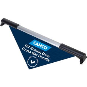 Camco Camper/RV Screen Door Cross Bar - Protects the Screen Door & Allows for Easier Exit from Travel Trailer - Adjusts from 21-5/8-Inches to 28-5/8-Inches (42183)
