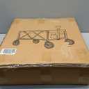 Collapsible Wagon Cart with Wheels Foldable - Folding Utility Heavy Duty Wagons Carts for Grocery Sports Garden Shopping Camping