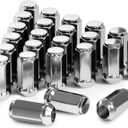 TIROL 24pcs M14X1.5 Lug Nuts, Compatible 2015-2021 Suburban, 2000-2021 Silverado 1500 Sierra 1500, 2001-2020 Yukon, One-Piece Design Factory Acorn Wheel Lugnuts - 1.8" Height 3/4" Hex