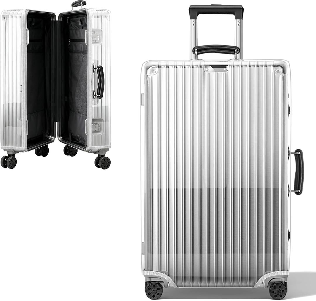 Transparent PVC Suitcase Cover, No Disassembly Required Clear Luggage Protector Suitcase Cover