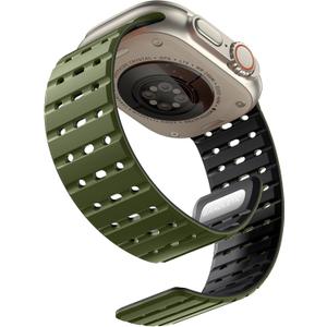 Bandletic Compatible with Apple Watch Bands for Men Women, Rugged Magnetic Silicone Sport Watchband for iWatch 49mm(Ultra 3/2/1),46mm(11/10),45mm(9/8/7),44mm(SE3/SE2/SE/6/5/4),42mm(3/2/1)
