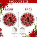 2 x Christmas Ornament - Cheerleading Ceramic Ornament, Cheerleader Ceramic Tree Decoration for Cheerleaders, Dance Teams, Squad Members, and Sports Fans