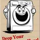 Funny Utility Room Metal Sign Laundry Drop Your Pants Here Vintage Laundry Decor Basement Wall Art Whimsical Plaque 8x12Inch, 20X30cm