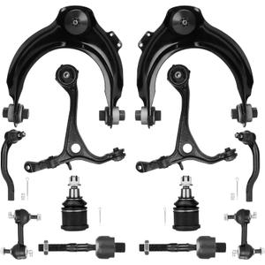 Front Suspension Kit Upper Lower Control Arms Ball Joints Fit for Honda Accord 2003 2004 2005 2006 2007, Fit for Acura TSX 2004-2008 -12 pcs Ball Joints Sway Bars Tie Rods (12PCS Suspension Kits)