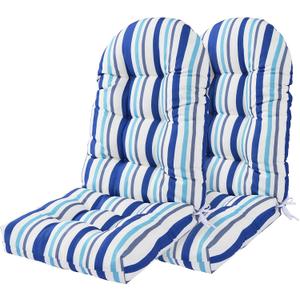 Enipate Weather Resistant Adirondack Chair Cushions Set of 2, High Back Rocking Chair Cushion, Indoor Outdoor Patio Tufted Thicken Lounge Cushion Seat Pads, 44 x 19.6 x 4 inches