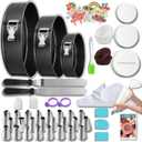 168pcs Cake Pan Sets for Baking + Cake Decorating Supplies: 3 Non-Stick Springform Pans Set (6, 8, 10 inches), Icing Tips  Multi-functional Leak-Proof CheeseCake Pan