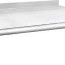 HARDURA Stainless Steel Shelf 18" x 24", 297lb Commercial Shelves Wall Mount Metal Shelving with Backsplash and Brackets for Kitchen, Restaurant, Laundry Room and Home