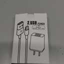 USB Wall Charger and Lightning Cable,[Apple MFi Certified] iPhone Charger with Lightning Cord,2 Ports Charging Plug Block Box for iPhone 12/11/XR/X/Xs/Xr/8/7/6/6s Plus/SE/5c/iPad-10FT-White