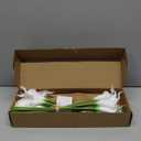 IPOPU 24PCS Artificial Flowers Fake Calla Lily Flowers Real Touch Calla Lily Faux Flowers Arrangement Bouquet for Home Garden Office Party Wedding Bouquet Centerpieces Flower Home Decoration (White)