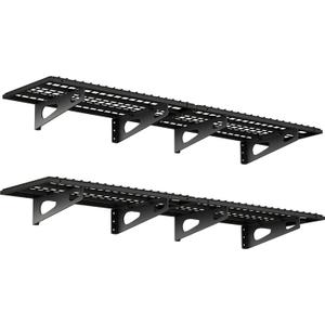 4-Pack 1.5x3FT Garage Shelving 17.7-inch-by-35.8-inch Wall Shelf Garage Storage Rack Wall Mounted Floating Shelves,Black