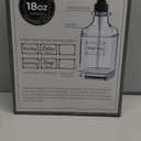 GLADPURE 2 Pack Soap Dispenser, 18 Oz Antique Design Thick Glass Hand Dispensers; with 304 Rust Proof Stainless Steel Pump, 6Pcs Clear Stickers, for Kitchen, Bathroom- Black