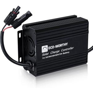 ECO-WORTHY 12A Boost MPPT Solar Charge Controller Solar Panel Regulator for 48V/60V/72V Lead-Acid, LiFePO4, Gel, Flooded Batteries .etc in Golf Cart Electric Vehicles and Solar System