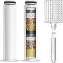 MakeFit Shower Head Filter for Handheld Shower Head, 2 Pack Replacement Water Softener Filters for Hard Water - Remove Chlorine and Harmful Substances to Protect Your Skin & Hair - For Model S6526