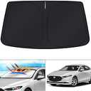 KUST Windshield Sun Shade Custom Fit for Mazda 3 Accessories 2019-2025 2026 Mazda3 Hatchback/Sedan Window Shade Cover Sun Visor Foldable Blocks UV Rays Keep Your Car Cooler