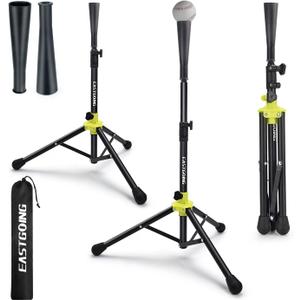 Eastgoing Heavy Duty Baseball and Softball Portable Travel Batting Tee.Adjustable Height|Portable|Collapsible. Baseball Hitting Tee for Any Age Player Practice