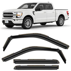 CLIM ART in-Channel Incredibly Durable Rain Guards for Ford F150 2021-2026 SuperCrew, Original Window Deflectors, Vent Window Visors, Vent Deflector, 4 pcs. - 621258
