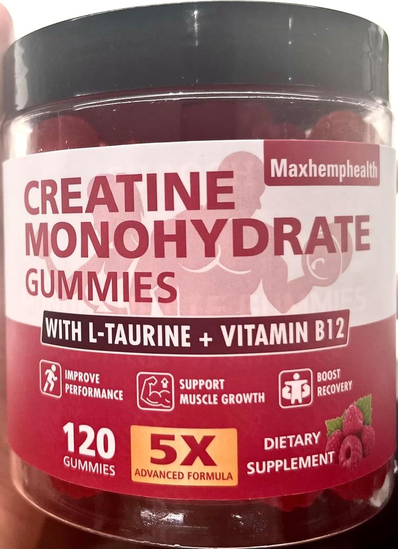 120 Count Raspberry Creatine Gummies
