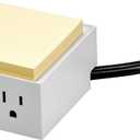 Bostitch Office Konnect Power Hub, Two Outlets Charging Station for Desktop, Shallow Tray Top, White