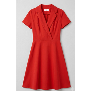 Women's Vintage Tea Dress, Short Sleeve Cocktail Party Dress Work Church Casual Dress M