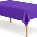 2 x 2 Pack Dark Purple Tablecloth Plastic Rectangle Table Covers PEVA Dark Purple Plastic Table Cloths for Parties Disposable 54 x 108 Inch Tablecloth for Birthday Party School Baby Shower Kitchen Dining