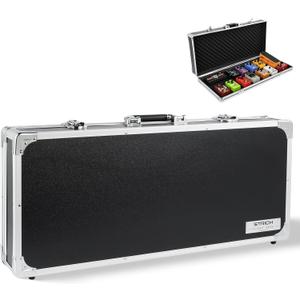STRICH Guitar Pedal Case STANDARD 28, 27.5" x 11.8" x 4.3" Large Aluminum Locking Effect Pedal Case with Mounting Tape, Compatible with Single Pedals & Multi-Effects
