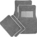 Sun Walker 4 PCS Car Floor Mats, Waterproof Anti-Slip Front & Rear Car Carpets with Driver Heel Pad, All Weather Floor Protective Pads Universal for SUVs Trucks Sedans Vans (Gray)