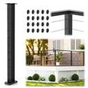 36" Cable Railing Corner Post, L-Drilled Two-Side Hole Deck Post