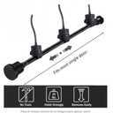 Front Door Garland Hanger for Festival and Holiday Dcor No Nails or No Screws Adjustable Width Heavy-Duty Christmas Decoration Holder for Wreath and Lights (Blk 31.5-72 in)