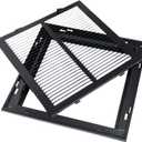 Fits 14x14 Duct Opening | Steel Return Air Filter Grille by Handua [Removable Door] for 1-inch Filters | Vent Cover Grill, Black | HVAC Cold Air Grille | Outer Size: 16 5/8"W X 15 5/8"H