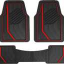 Dickies 3-Piece DuraSport Floor Mats, Heavy-Duty Mats for Cars, Trucks, SUVs  Black/Red