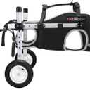 Dog Wheelchair for Back Legs,Adjustable Lightweight Aluminum Profile Pet Wheel Chair Has Added Hand-Carrying Assistance and Reflective Functions for Small Medium Dogs and Cats (BLACK)