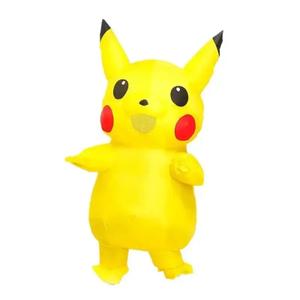Adult Inflatable Pikachu Costume Halloween Party Cosplay Blow up Fancy Dress 